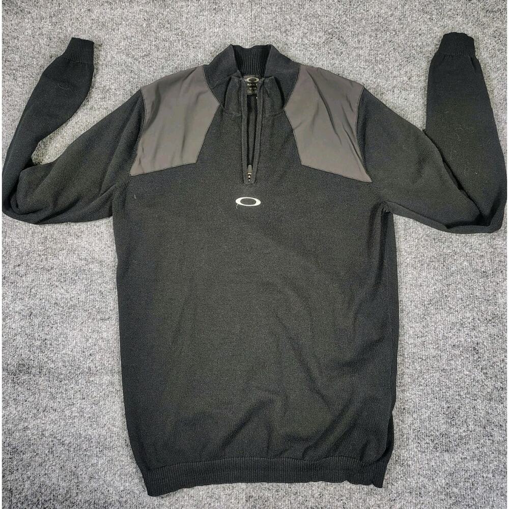 Oakley Pullover Sweater Men's M Black Hydrolix Tactical Knit Elbow Pads Techwear